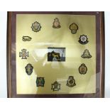 Presentation of British Army cloth bullion badges, various Regiments including Northumbria Army
