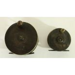 Two vintage Army and Navy Cooperative Society fly reels. larger D11cm