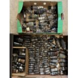 Collection of various radio and other valves, unboxed, (2 boxes)