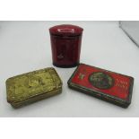 WWI 1914 Queen Mary tin, Queen Victoria Boer war South Africa 1900 tin, Chad Valley Co. Ltd moneybox