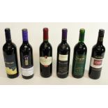 Six bottle of drinkable red wine to inc. 2013 Aluado Alicante Bouschet, 2014 Full Fifteen, 2012