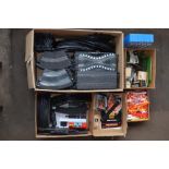 A large collection of Scalextric track and track/diorama accessories.