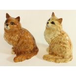 Two Beswick models of sitting cats, 1867