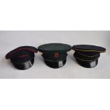 3 British military/police caps including Royal Ulster Constabulary and stamped inside T&L Liverpool.