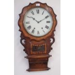 Jerome & Co. - Superior 8 day Anglo-American clocks, early C20th inlaid and figured walnut drop dial