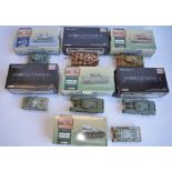 A collection of mostly boxed 1/50 die-cast tank models, by Corgi, Solido, Victoria, Atlas Editions