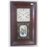 Jerome & Company, Newhaven, Conn 30 hour mahogany cased shelf clock, Ogee moulded case glazed