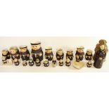 Collection of Goebel Monk Friar Tuck jugs, salt and peppers, match box holder etc, and a Beswick