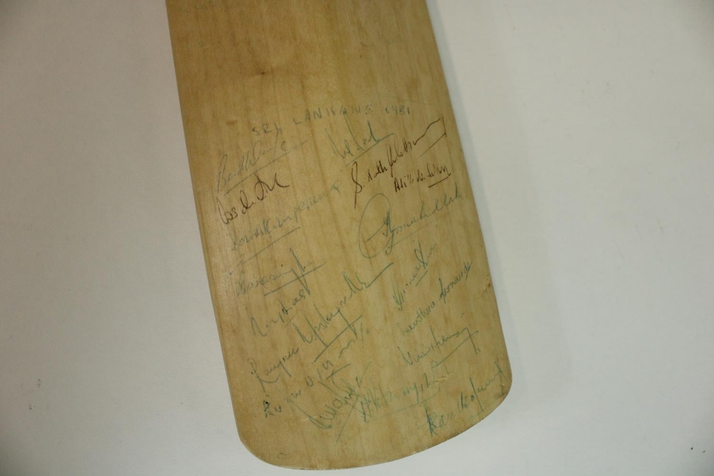 Collection of c1980s signed cricket bats, incl. Sri Lanka and Australia 1981, single bat with - Image 8 of 14