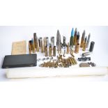 A collection of expended bullet and shell cases (all thoroughly checked and empty/completely safe)