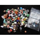 Collection of various cut and uncut semi precious stones