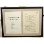 John Lennon; The Solo Years Real Love (Waiting for You) ltd.ed lithograph on handmade paper