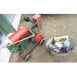 Stuart Turner ltd Type A6R2 stationary engine with galvanised bucket containing spares
