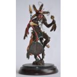 A Franklin Mint "Spirit Of The Red Fox", cast solid bronze figure of a native American Indian.