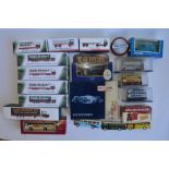 A collection of mostly boxed die-cast model vehicles from Corgi, The Original Omnibus Company (Corgi