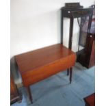 Edwardian display cabinet with painted detail, W60cm D30cm H140cm and a Victorian mahogany