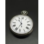 Tissot retailed by Bravington's London keyless wound deck watch, white enamel dial with Roman