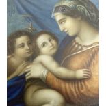 Continental School (C19th); The Madonna and child with a young St. John the Baptist, miniature
