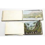Two Victorian pocket sketch books with annotated and dated watercolour studies of foreign