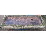 The Grange Goathland - Large sandstone sink with drainage hole, 153cm x 57cm, approx D20cm