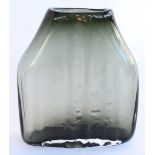 Whitefriars 'Shoulder' 9678 textured glass vase in willow colourway as designed by Geoffrey Baxter