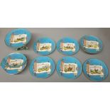 The Grange Goathland - Victorian Minton part dessert service, each painted with a study of a Hen/