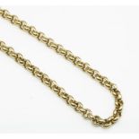 9ct yellow gold belcher chain necklace, stamped 375, L56cm, 41.3g