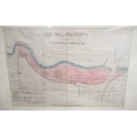 Hand coloured Estate map showing contents, price and division of Old Mill property, Rosedale