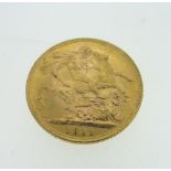Geo.V gold sovereign, 1911, 8.0g