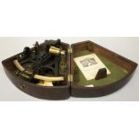 The Grange Goathland - W Gerrard, Maker to the Royal Navy Liverpool Sextant, black frame with