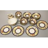 The Grange Goathland - Hamersley china part tea service for eight, printed and enamelled with a band