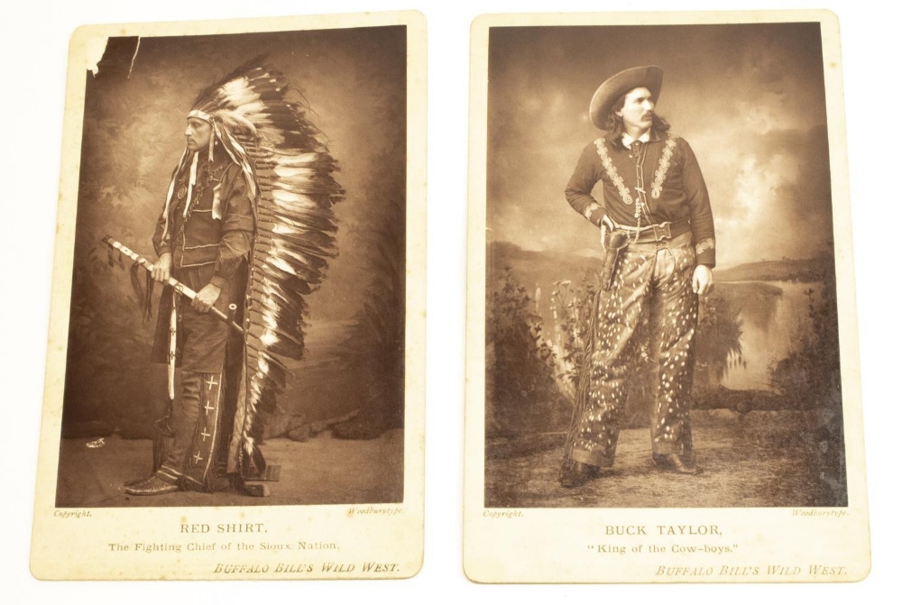 The Grange Goathland - Buffalo Bills Wild West Woodburytype Cabinet cards for Buck Taylor 'King of