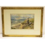 The Grange Goathland - After Myles Birket-Foster (1825 - 1899): Children on a cliff top, colour