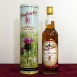 Glenfarclas Single Highland Malt Scotch Whisky, 10 years old, 40%vol 700ml, in Flower of Scotland