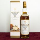 The Macallan Single Highland Malt Scotch Whisky, ten years old, matured in selected Sherry oak casks