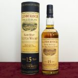 Glenmorangie Single Highland Rare Malt Scotch Whisky, Aged 15 years, 43%vol 70cl, in tube 1btl