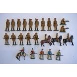 The Grange Goathland - Collection of 19 vintage cast metal American WW1 era toy soldiers and 5