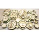 Comprehensive collection of Spode Chinese Rose pattern tableware incl. 6 soup dishes, 6 soup