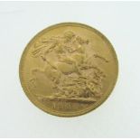Edw.VII gold sovereign, 1906, 8.1g