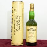 The Glenlivet Pure Single Malt Scotch Whisky, Aged 12 Years only in Oak Casks, 40%vol 70cl, in tube,