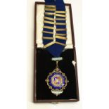 ER.11 hallmarked silver and enamel National and Local Government Officers Association Presidents