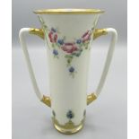 Macintyre Moorcroft twin handled vase, decorated with swags, restored, H17cm