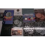 American collectors coins incl. 'Ladies of Liberty' £2 and $1 silver coin set, The Americana