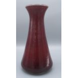 Cobridge stoneware vase with oxblood glaze, manufacturer's mark to base, H23cm