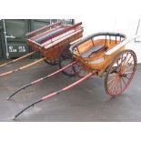 Croft & Blackburn of Ripon governess cart, painted in traditional livery, wheel approx D120cm