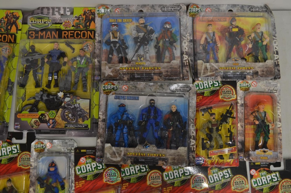 Collection of 28 "The Corps" figure sets, all factory sealed and un-played with. Includes 9 "Elite - Image 3 of 6