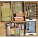 Large collection of leatherbound books including The National Encyclopaedia, The Strand Magazine,