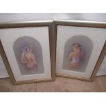 After Peter Worswick (b.1960); 'Tasmin & Tamara' two ltd.ed colour lithographs, signed and