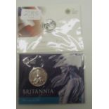 Royal Mint 'Britannia' 2015 UK £50 Fine Silver Coin, and Royal Mint 'A Timeless First' The George