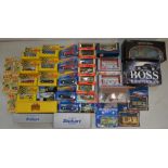 Collection of mostly boxed die-cast vehicle models including 7 x 1/38 Maisto Supercar Collection